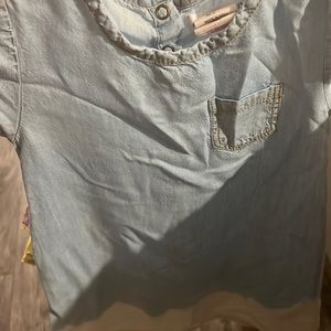 Artisan NY Toddler Size 3T Girls Denim Chambray Short Sleeve Dress for Summer
